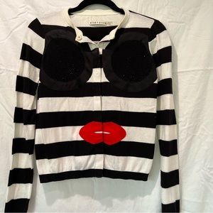 Alice & Olivia, black and white pattern sweater Size XS
